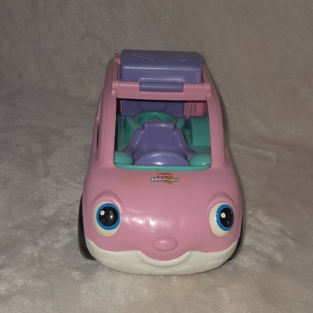 Fisher-Price Pink Play SUV Toy Car with Purple Accents - Picture 2 of 5